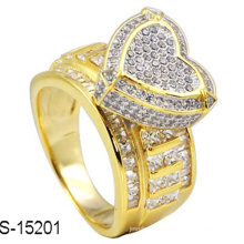 18k Gold Plated Silver Ring Jewelry with Diamond